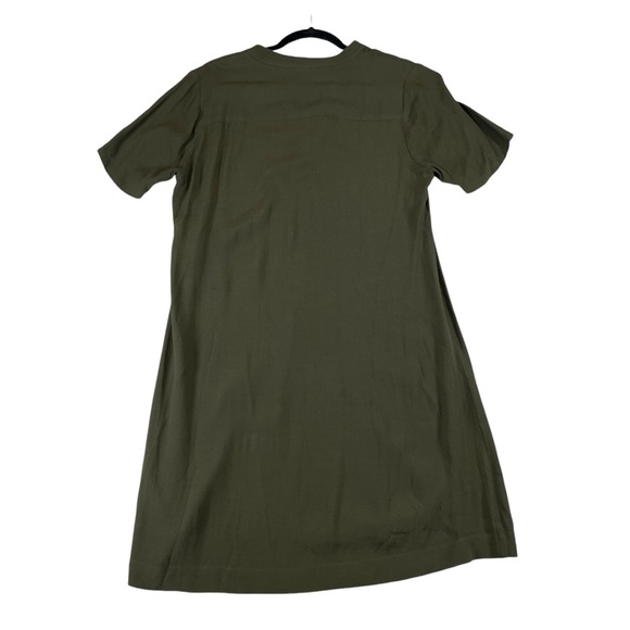 Madewell Novella Lace-up Olive Green Women's shift dress medium - Picture 4 of 7